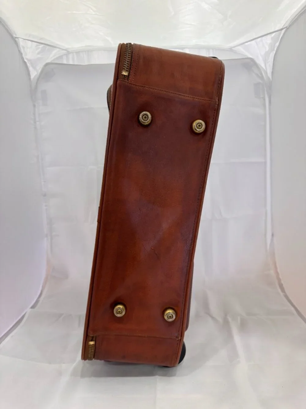 Ghurka No. 51 Traveler Vintage Leather Wheeled Suitcase